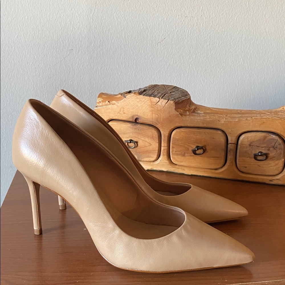 Schutz Lou High Stiletto Light Beige Pump - Picture 2 of 8